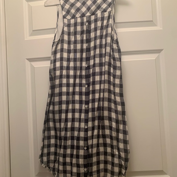 Anthropologie Cloth & Stone Blue and white checkered dress - Picture 2 of 3